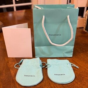 Tiffany & Co. Aqua Pouch and Bag Set